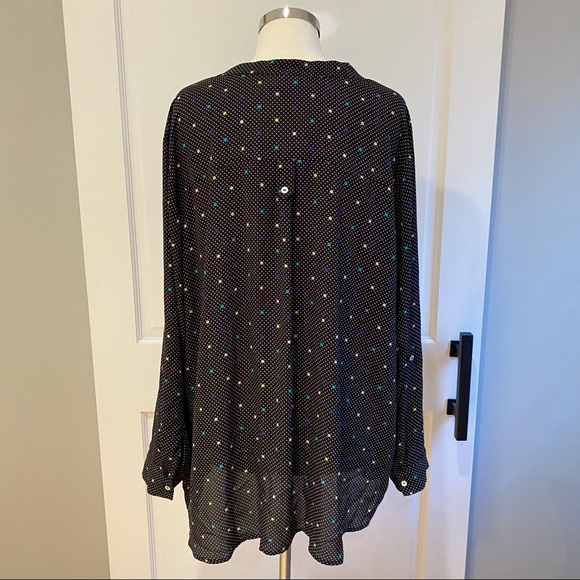 Modcloth Polka Dot Plus Size Blouse 4X - Picture 3 of 7
